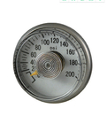 緑の赤い圧力計0-3000psiのClass2.5二酸化炭素の消火器の圧力計