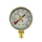 0-400bar標準圧力のゲージ1/8&quot;調節可能で赤いポインターが付いているNptの圧力計